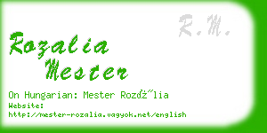 rozalia mester business card